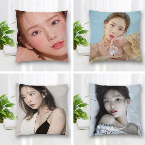 Hot Sale Custom Decorative Pillowcase Taeyeon Square Zippered Pillow Cover Best Nice Gift 20X20cm 35X35cm 40x40cm