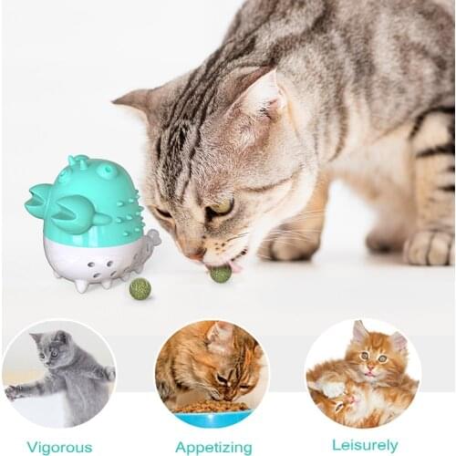 Squeaky Catnip Toys Cartoon Crayfish Shaped Cat Chewer with Cat Mint Ball Kitten Teeth Health Chewing Doll for Pet @LS