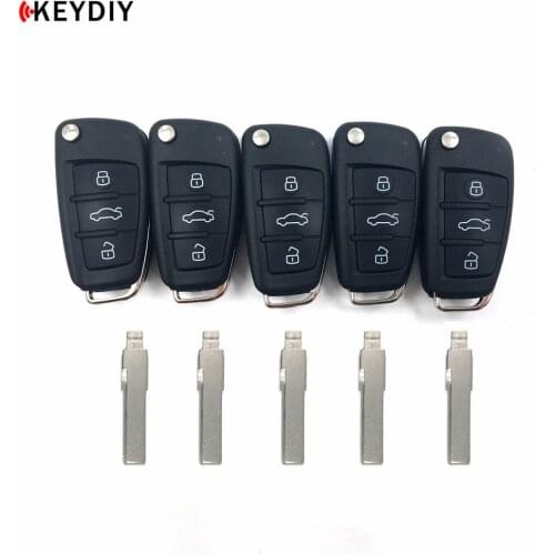 KEYDIY 5pcs New Original KD900 B Series Remote Control B02 With 5pcs Car Key Blade NO.31 For Audi A6L