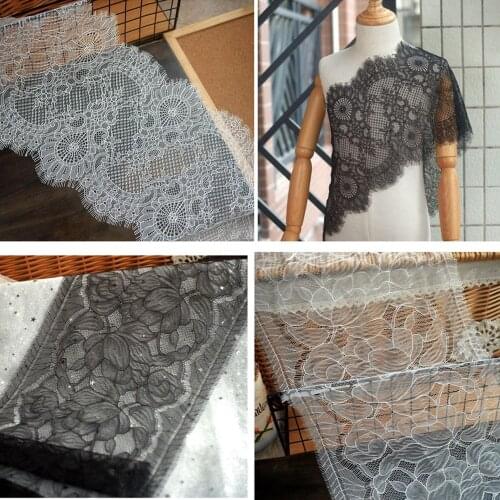 1meter European Style Hollowed Eyelash Lace Trim for lingerie Bra dress underwear sewing Lace Fabric Cloth Accessories handmade