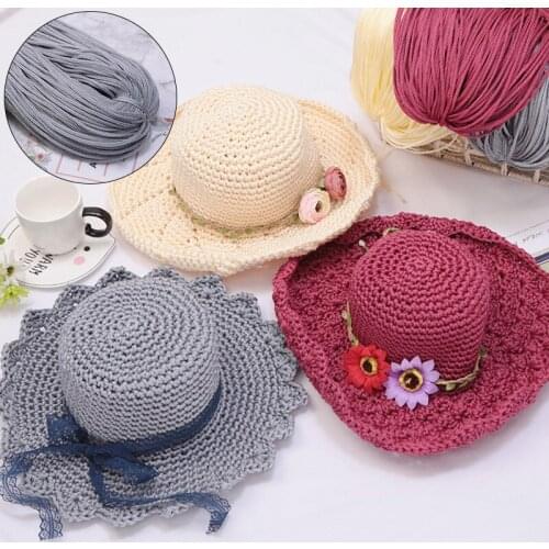 Light Body Silk Twine Ice Silk Thread Hand-Knitted Knitted Hollow Thread For Kniting Hat Summer Crochet Cushion Wool