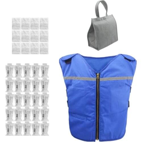 Summer Cooling Vest With Ice Packs Outdoor Sports Cool Ice Shirt Heatstroke Prevention Apron For Men And Women 2 Colors Optional
