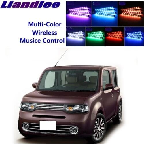 LiandLee Car Glow Interior Floor Decorative Seats Accent Ambient Neon light For NissanCube Cube Z12 2008~2019