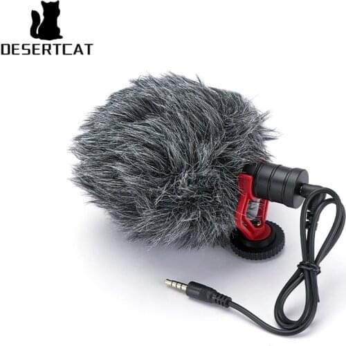 DESERTCART Mini Microphone Metal Mic for iPhone Android Smartphone DSLR Camera Consumer Camcorder PC Professional Condenser Mic