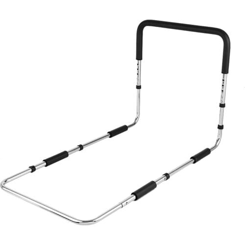 Carevas Height Adjustable Hand Bed Rail for Elderly Senior with Anchor Strap Iron Plating Bed Assist Bar Handle Safety Hand Rail