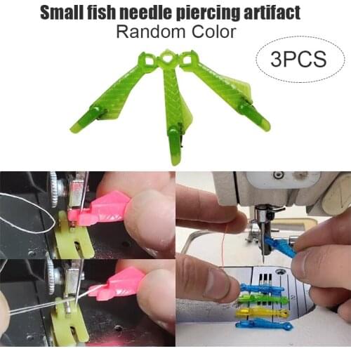 Fish Type Needle Threader 3PCS Wire Loop DIY Simple Threader for Sewing Machine ALI88