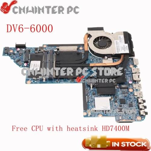 NOKOTION For HP DV6-6000 with HD 7400M +heatsink+CPU fit for 640452-001 640454-001 640451-001 642528-001 644643-001