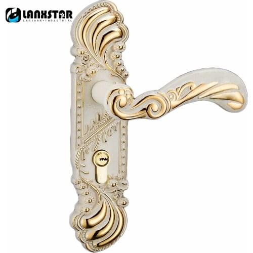 New European Style Machinery Handles Lockset Wooden Door Split Lock Handle