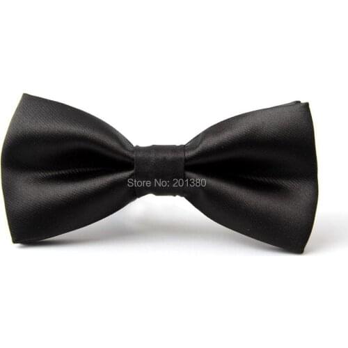 Solid black bow tie butterfly for men pretied necktie 2019 Accessories 12colors