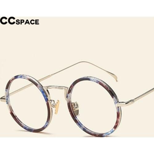 49248 Retro Round Plastic Titanium Glasses Frames Ultralight Men Women Optical Fashion Computer Glasses