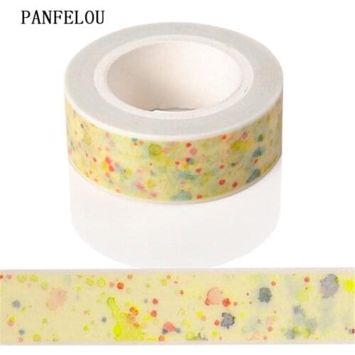 PANFELOU 1.5CMx10M yellow flower Dividing Stickers border masking adhesive paper washi tape DIY Scrapbooking Hand account
