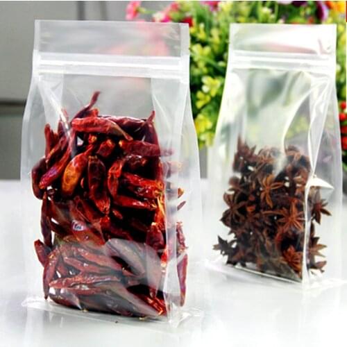 DHL 300pcs/lot Clear Zip Lock Stand Up Plastic Side Gusset Storage Bags Doypack Ziplock Poly Bag For Dried Flower Nuts Packaging