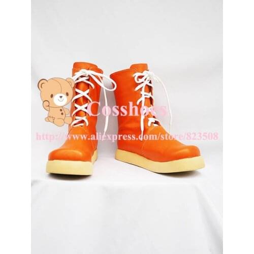 Custom made orange Yuffie Shoes boots from Final Fantasy Cosplay