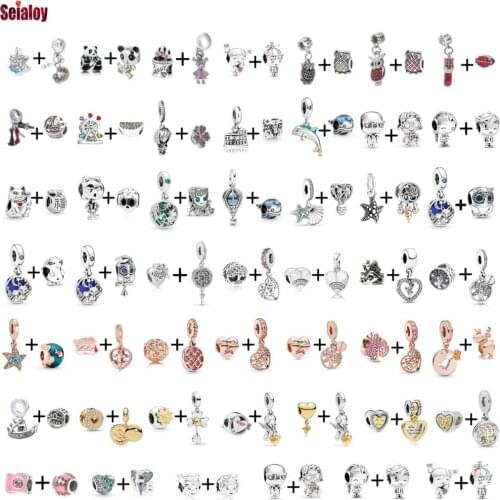 Seialoy Silver Color Shiny Animal Beads Boy Girl Dangle Charm Fit Original Bracelets & Necklace Jewelry Accessories Bead Pendant