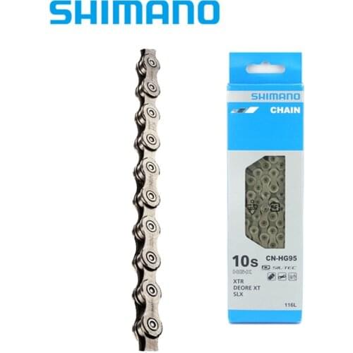 Shimano Deore XT CN-HG95 Chain Mountain Bike Riding 10 Speed chain 116L fits XTR XT SAINT SLX Silver original free shipping