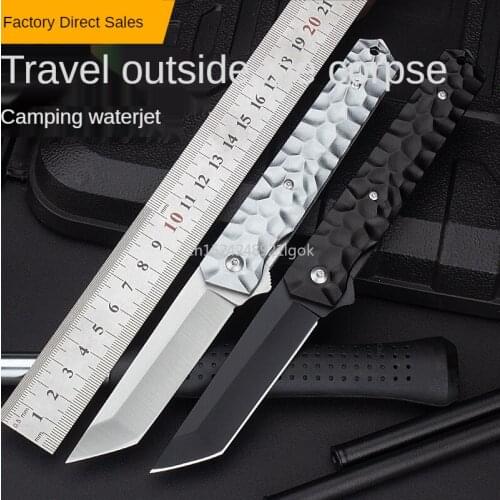 Aluminum Alloy Folding Knife High Hardness Stainless Steel Sharp Folding Knife Bearing Camping Tactical Knife Fruit Knife
