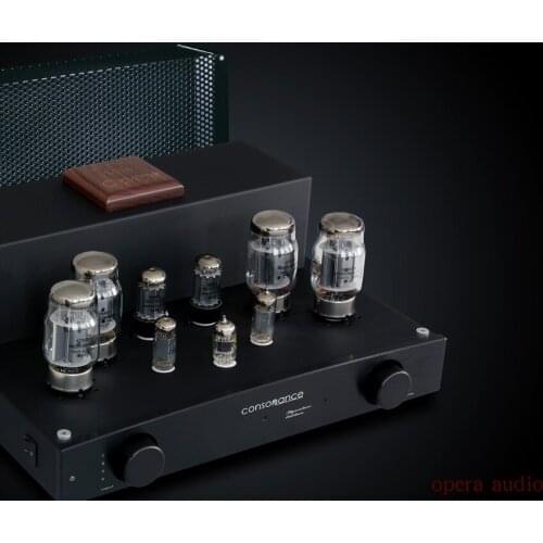 M88S tube integrated amplifier KT88x4, 5687x2, ECC83x1, 5AR4x2 tube ampfier AMP HIFI AMP 39W x2 RMS 1kHz remote control