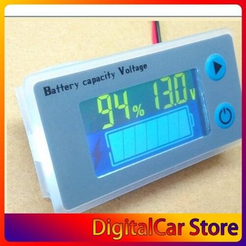 Universal 10-100V LCD Car Acid Lead Lithium Battery Capacity Indicator Digital Voltmeter Voltage Tester Monitor JS-C33