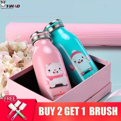YIHAO 360ml Water Bottle Hand Cup Shake Insulation Cup Stainless Steel 304 Water Bottle Belly Cup Vacuum Flasks Water Bottle