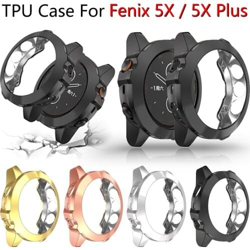Screen Protector Case for Garmin Fenix 5x Plus Ultra Slim Soft TPU Smart Watch Cover for Garmin Fenix 5x Protective Bumper Shell