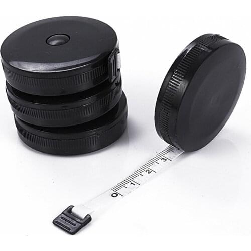 1PC 1.5m/60inch Black/White Tape Measures Measuring Ruler Portable Retractable Mini Sewing Rulers Measuring Tape Tools Gifts