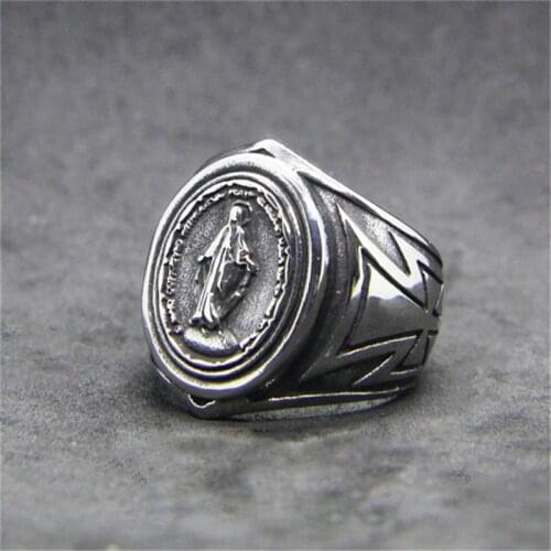 1pc Newest Design Jesus Cross Ring 316L Stainless Steel Jewelry Hot Selling Jesus Ring