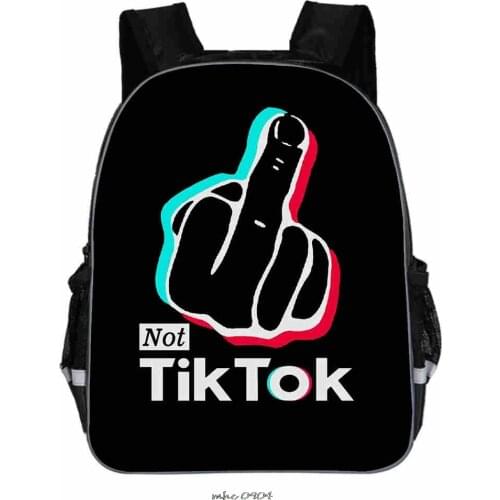 11 Inch Cartoon Tik Tok School Backpack for 3-6 Years Old Girls Children School Bags Kids Kindergarten Backpack Book Bag