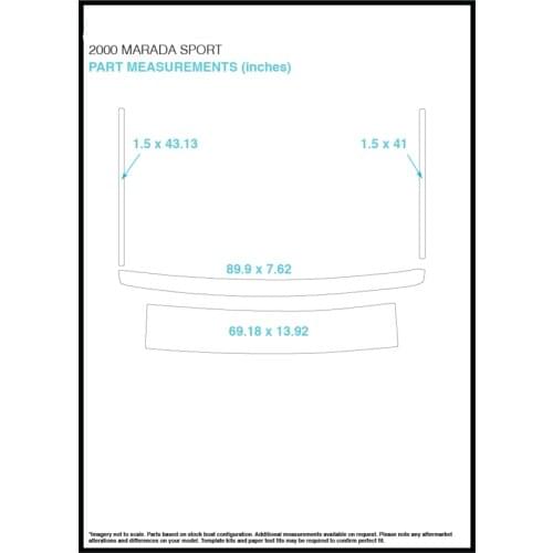 2000 Marada Sport Swim Step & Transom & Rear Deck Pad Boat EVA Teak Decking 1/4" 6mm