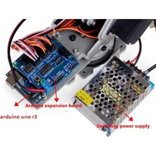 4 DOF 6 DOF Robot control system Robot arm control system Arduino uno r3 Arduino expansion board for 5V4A switching power supply