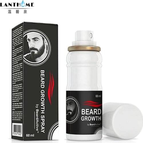 60ml Men Beard growth spray beard grow stimulator 100% natural accelerate beard growth oil facial hair growe thickener beard kit