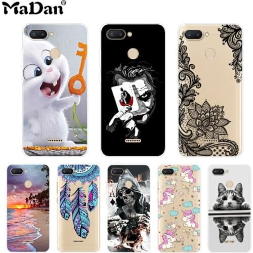 For Xiaomi Redmi 6 Case Phone Cover Redmi6 Case Protective Back Funda Thin Slim Clear Soft Silicone Colorful Painted Cartoon