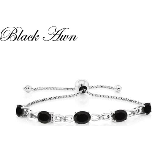 BLACK AWN New 925 Sterling Silver Charm Bracelet Women Wedding Jewelry S008