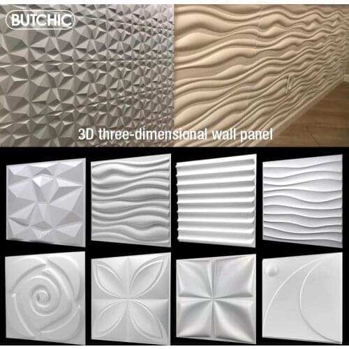 Decorative 3D Wall Panels in Diamond Design Matt White Wallpaper Mural Tile-Panel-Mold 3D wall stickers bathroom kitchen decor
