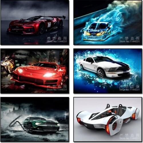 DIY 5D Diamond Painting Sports Car Cross Stitch Crystal Full Square Diamond Sets Unfinished Diamond Mosaic Embroidery Car