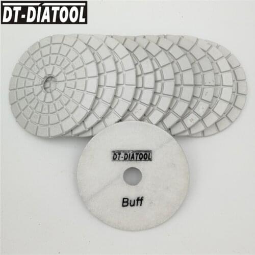 DT-DIATOOL 10pcs/pk Wbuff Diamond Polish Disc Polishing Pads Wet High Quality for Granite Marble Concrete