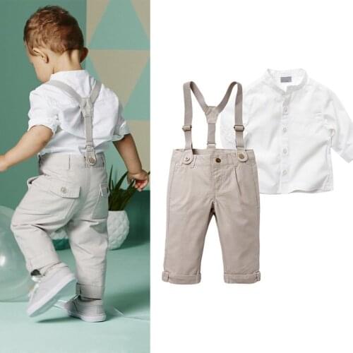 Kid Clothes Suits Toddler Boys Clothing Set Summer Baby Suit Shorts Shirt Children Formal Wedding Party Costume Autumn