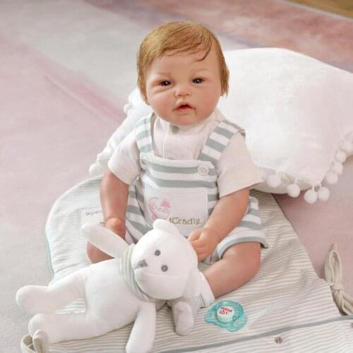 Icradle Doll Boutique bebe reborn 52cm soft silicone reborn baby doll alive boy newborn dolls toys gift detail painted
