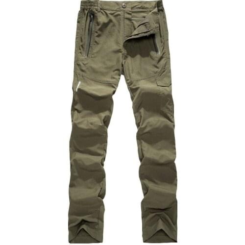 Multi Pocket Cargo Pants Men Work Breathable Quick Dry Army Men Pants Casual Summer Autumn Loose Military Tactical Trousers Male
