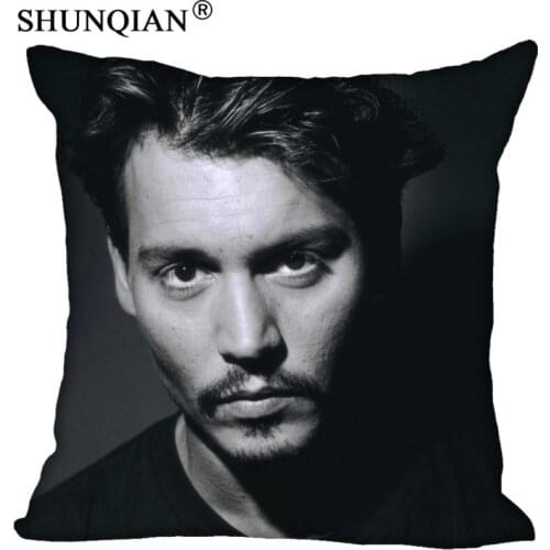 Custom Pillowcase Cover Johnny Depp 01 Square Zipper Pillow Cover (Two Sides) Print Your Pictures Cool Pillow Cases