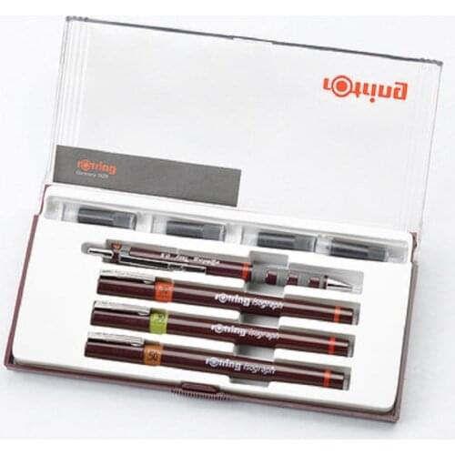 Germany Original rotring needle pen kit JUNIOR simple can be filled with ink classical drawing pen set 01 03 05set