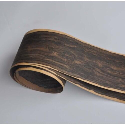 New Design Special Zricote With Fleece Back Mexican Ebony Natural Wood Veneers size 250x15 CM Boat Decking Guitar