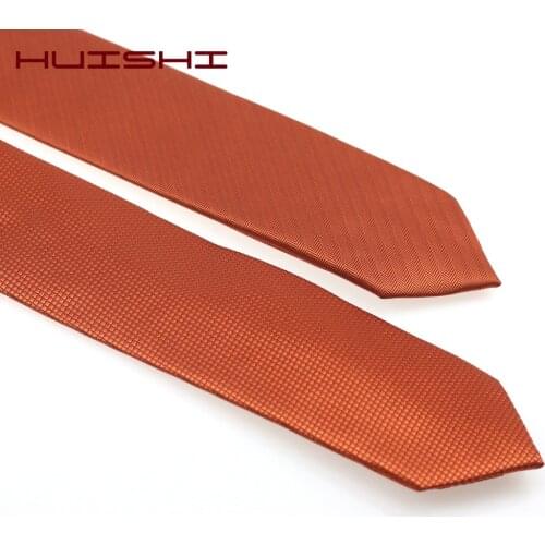Solid Color Suit Dark Orange Neckties Mens Lapel Unisex Polyester Material Retro Korean Style Colorful Neck Ties Accessories