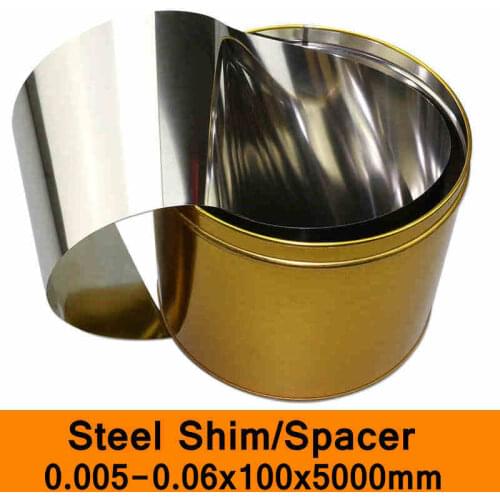 Stainless Steel Spacer Mold Mould Adjustable Gasket Shim Filler Feeler Leaf Thin Steel Sheet Thin Strip 100mm Wide 5m Length