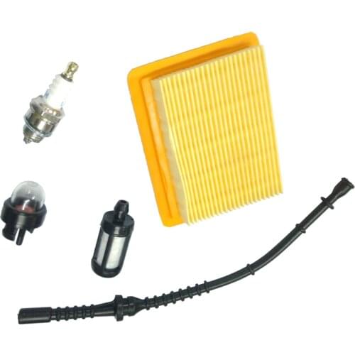 Air Filter Fuel Line Primer Bulb Spark Plug for STIHL String Trimmer FS 120 200 250 300 350 400 450