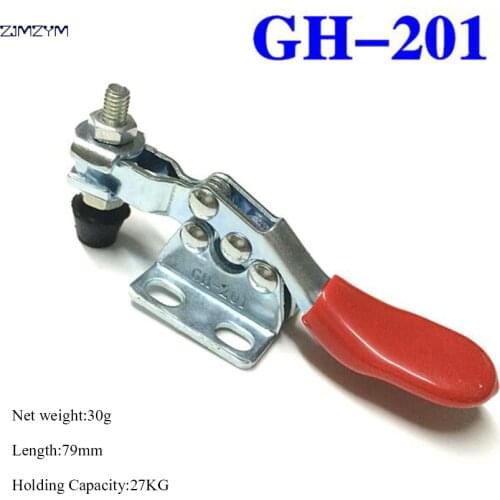 Holding Capacity 27kg Quick Release Toggle Clamp GH-201 Horizontal Hand Tool For Fixing Workpiece