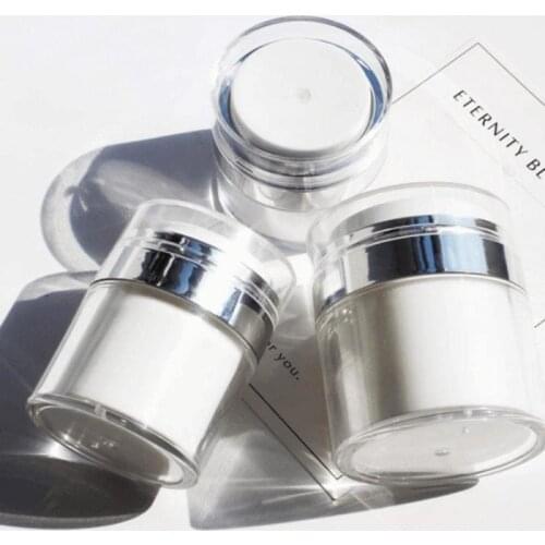 15G 30G 50G Cosmetic Jar Acrylic Cream Refillable Cans Vacuum Bottle Press Style Cream Jar Vials Airless Cosmetic Container