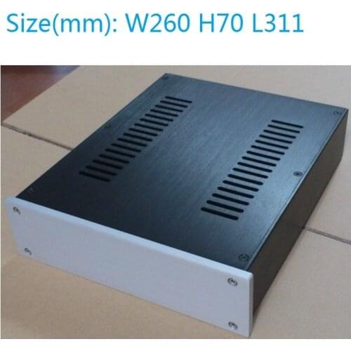 Size W260 H70 L311 Full Aluminum Rear Amp Chassis Amplifier Case Preamp Enclosure DAC Box 2607
