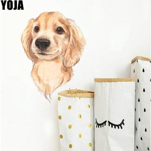 YOJA 35×49.2CM Hand Drawn Golden Retriever Portrait Wall Stickers Mural Creative Home Decor 8WS0283