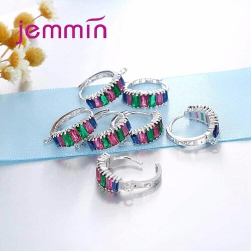 Wholesale Fine 925 Sterling Silver Earring Findings Handmade Jewelry Austrian Crystal Hoop Ear Wire Componenets