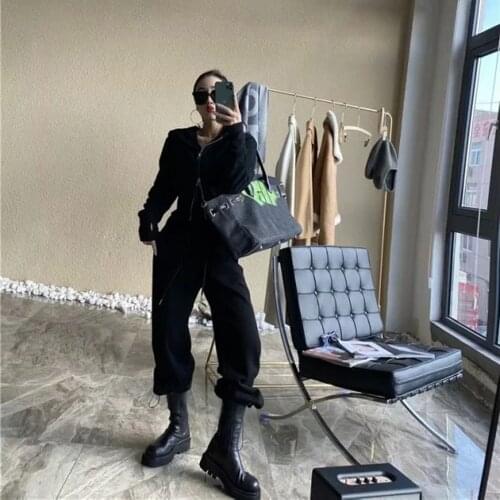 XIKOM 2021 Women Solid Lantern Sleeve Hooded Short Coat Female Vintage Streetwears Slim Outerwear